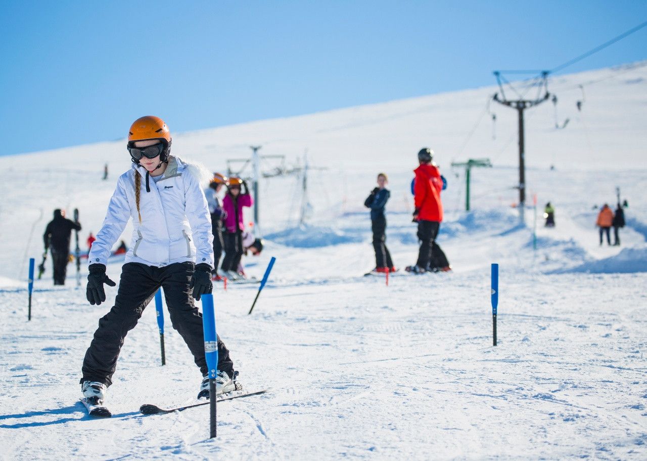 People skiing in the Cairngorms